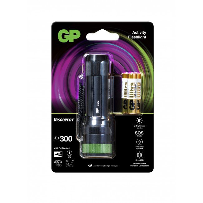 Mini Linterna Gp C32 300 Lumen 3 X Aaa 260gpact0c32000