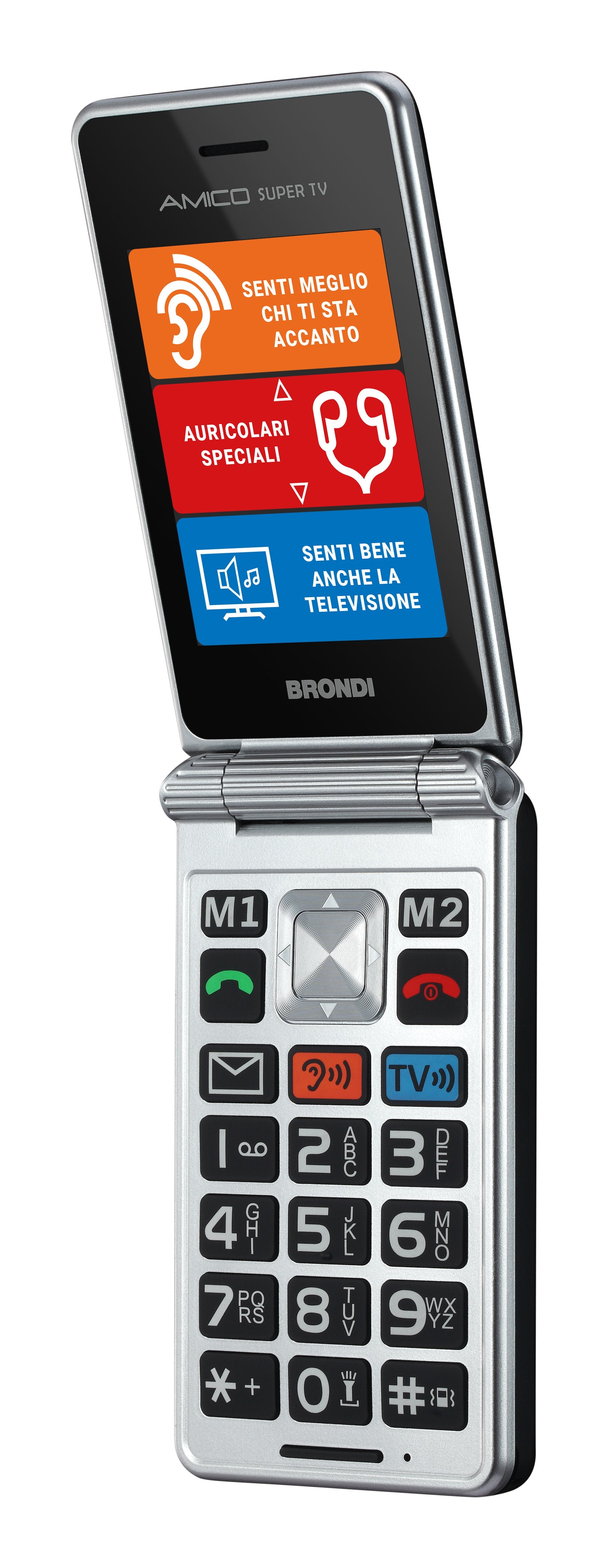 EAN 8015908820607 - Brondi 10282060 teléfono móvil 7,11 cm (2.8") 119 g Negro, Plata Teléfono para personas mayores imagen 6