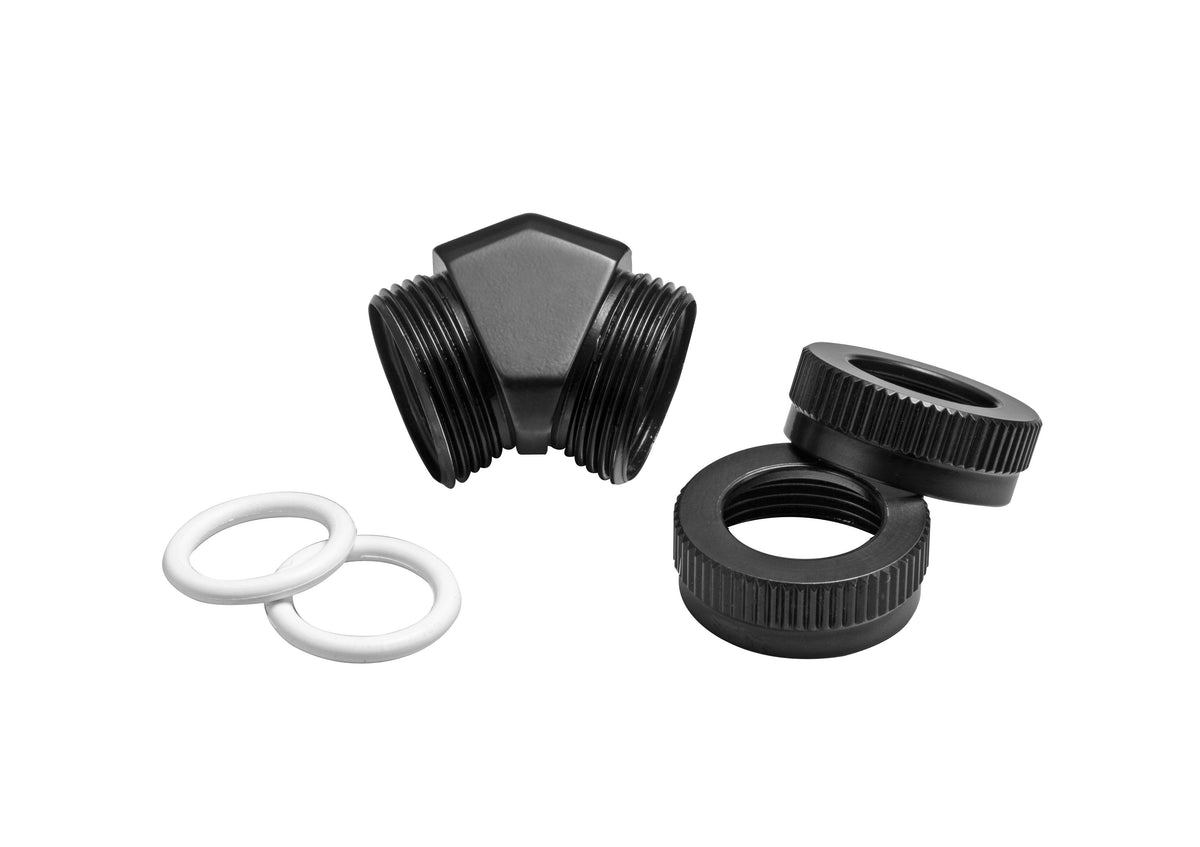 Phanteks Glacier Adapter 45 Degree 12mm Od To 12mm Od Hardtube, Negro