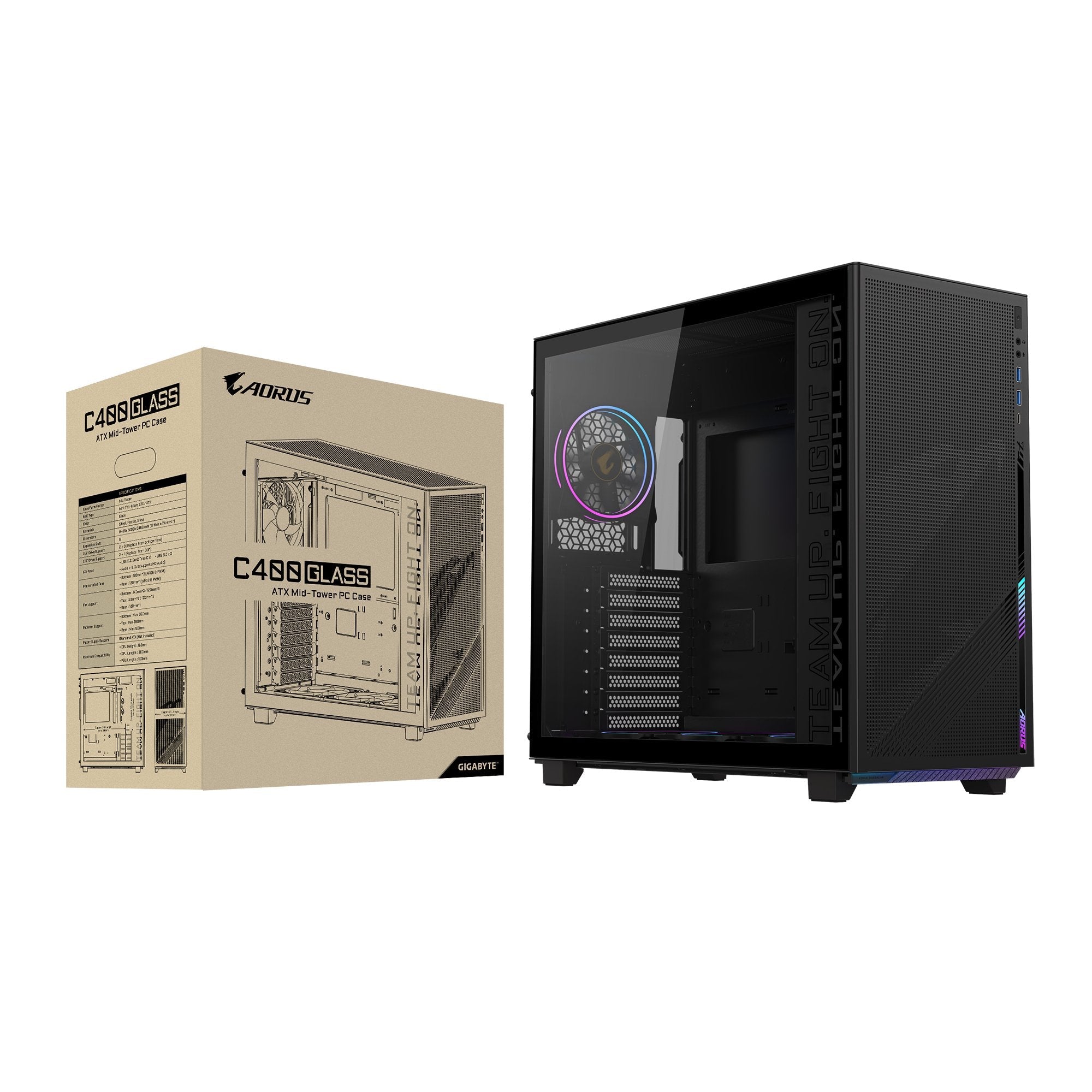EAN 4719331554934 - GIGABYTE C400 Midi Tower Negro imagen 9