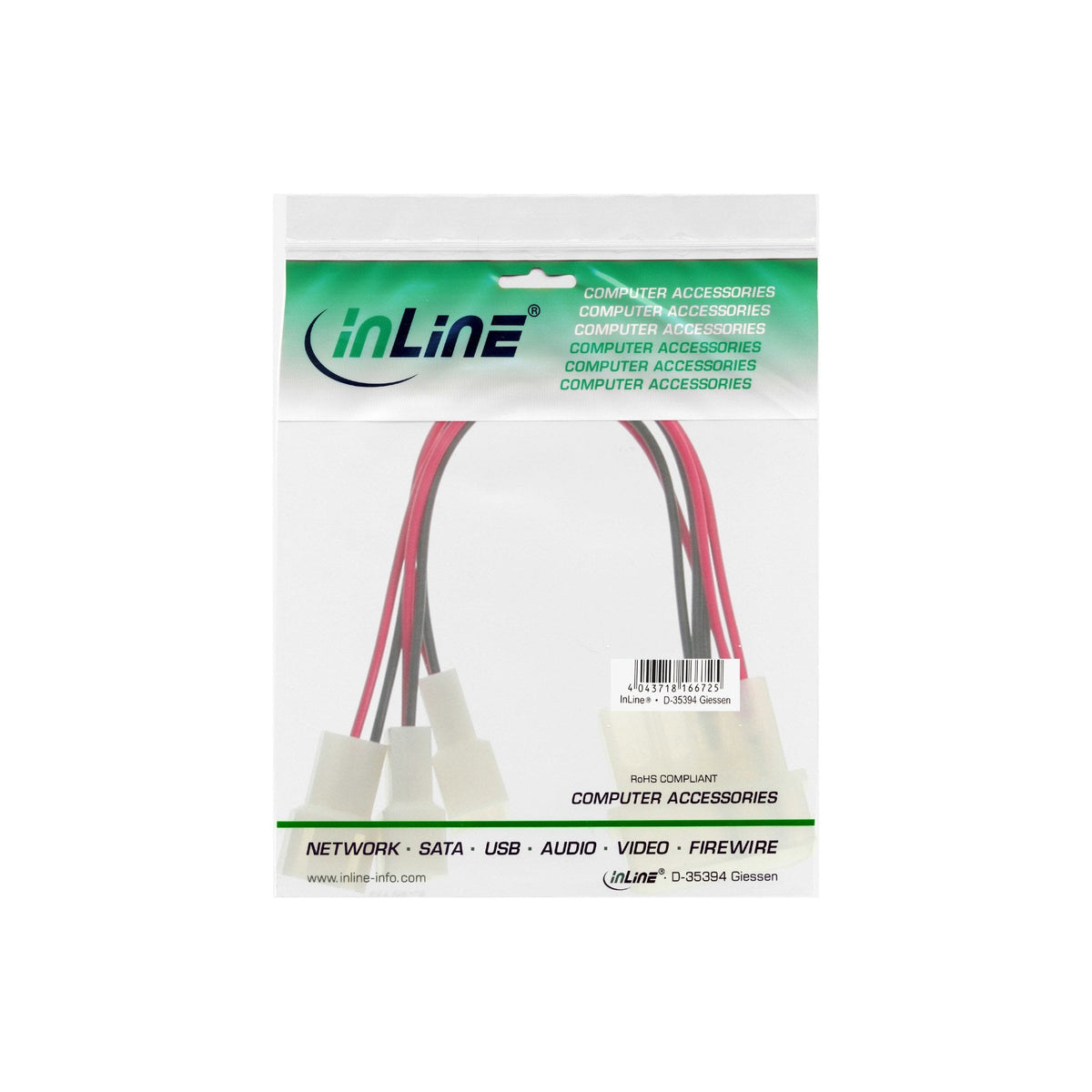 Adaptador De Ventilador De Pc Inline De 12 V A 5 V Para Hasta 3 Ventiladores