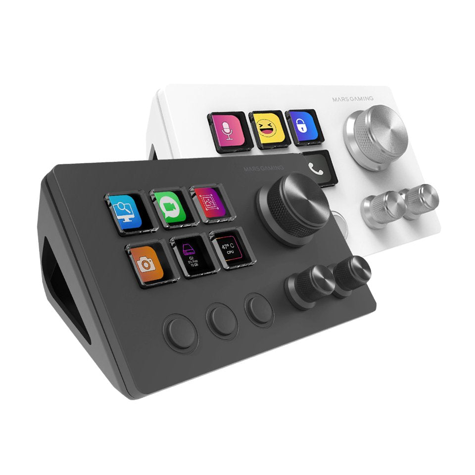 Plataforma De Control 6 Teclas + 3 Ruedas Msd-Two Negro Mars Gaming 6 Teclas Lcd Personalizables/ 3 Botones/ 3 Ruedas Multifunciona