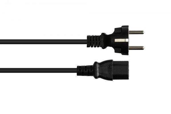 Good Connections Schutzkontakt-Mecker An C13 Negro 5m