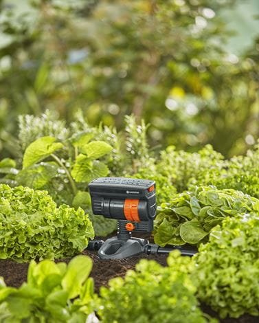 Aspersor Cuadrado Os 90 Micro-Drip-System Gardena (Gris Oscuro/Naranja 13325-20