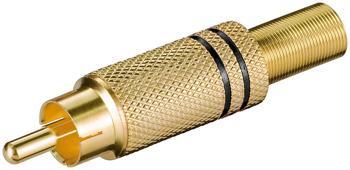 Goobay 11281 Conector Rca Negro, Oro