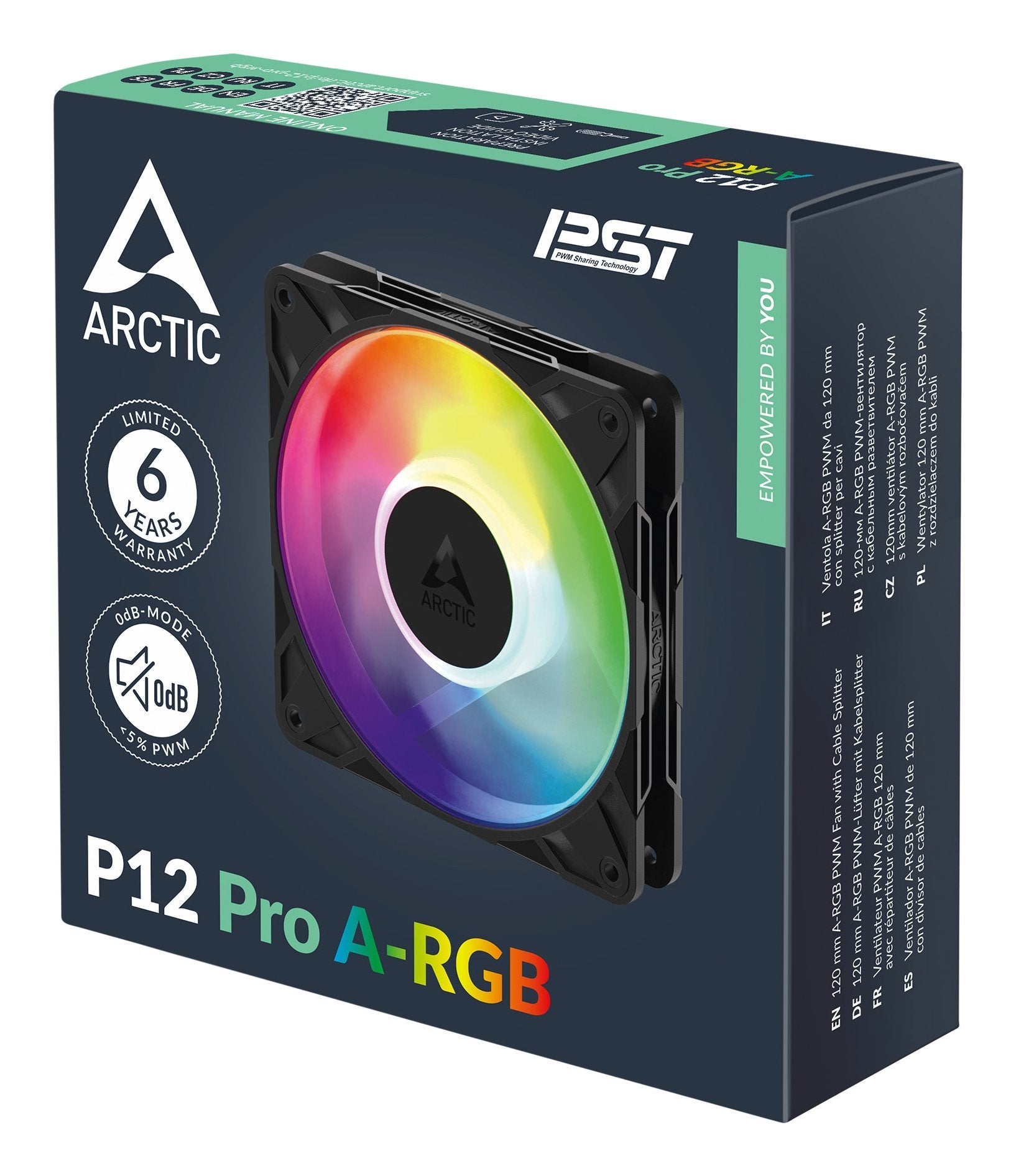 EAN 4895265000119 - ARCTIC Freezer P12 Pro A-RGB Carcasa del ordenador Ventilador 12 cm Negro, Blanco 1 pieza(s) imagen 7