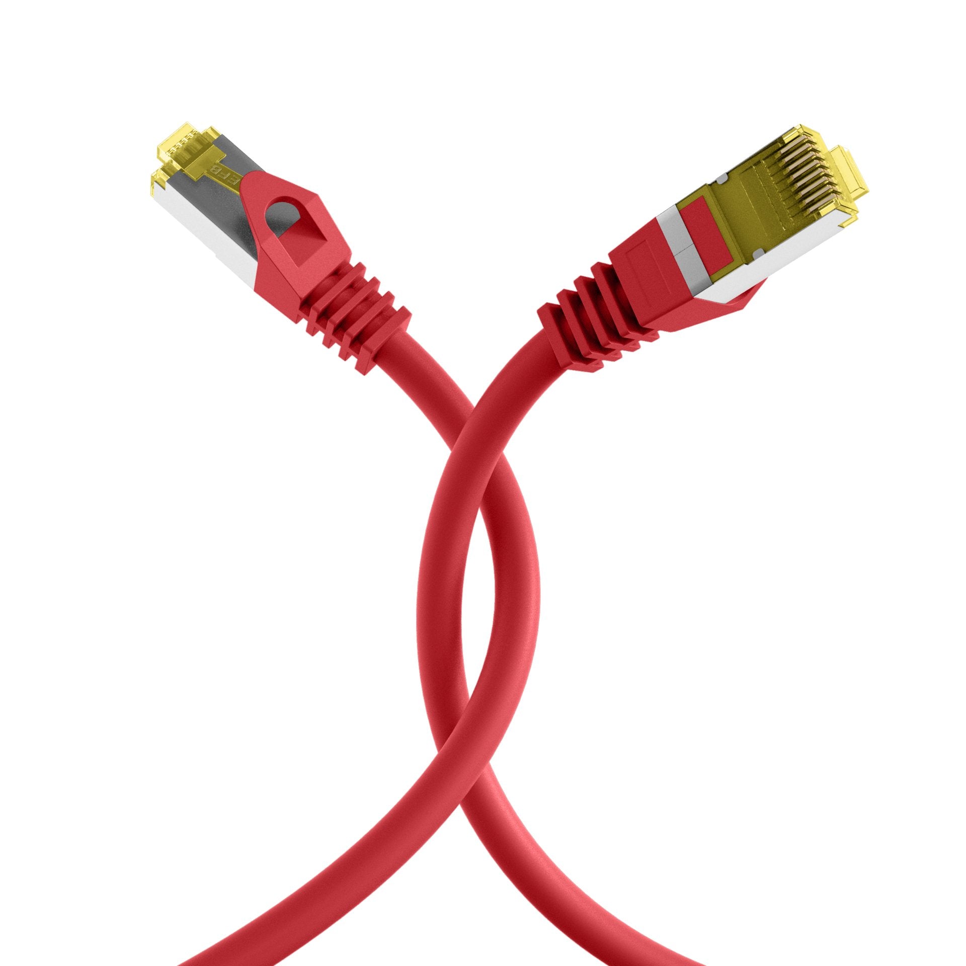 Efb Rj45 Cable De Red Cat.6a S Ftp Lszh Cat.7 Rohcable Rot
