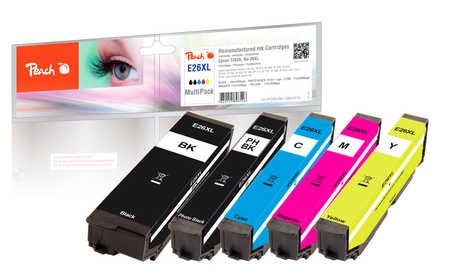 EAN 7640155898546 - Peach PI200-285 cartucho de tinta 5 pieza(s) Compatible Alto rendimiento (XL) Negro, Cian, Magenta, Foto imagen 1