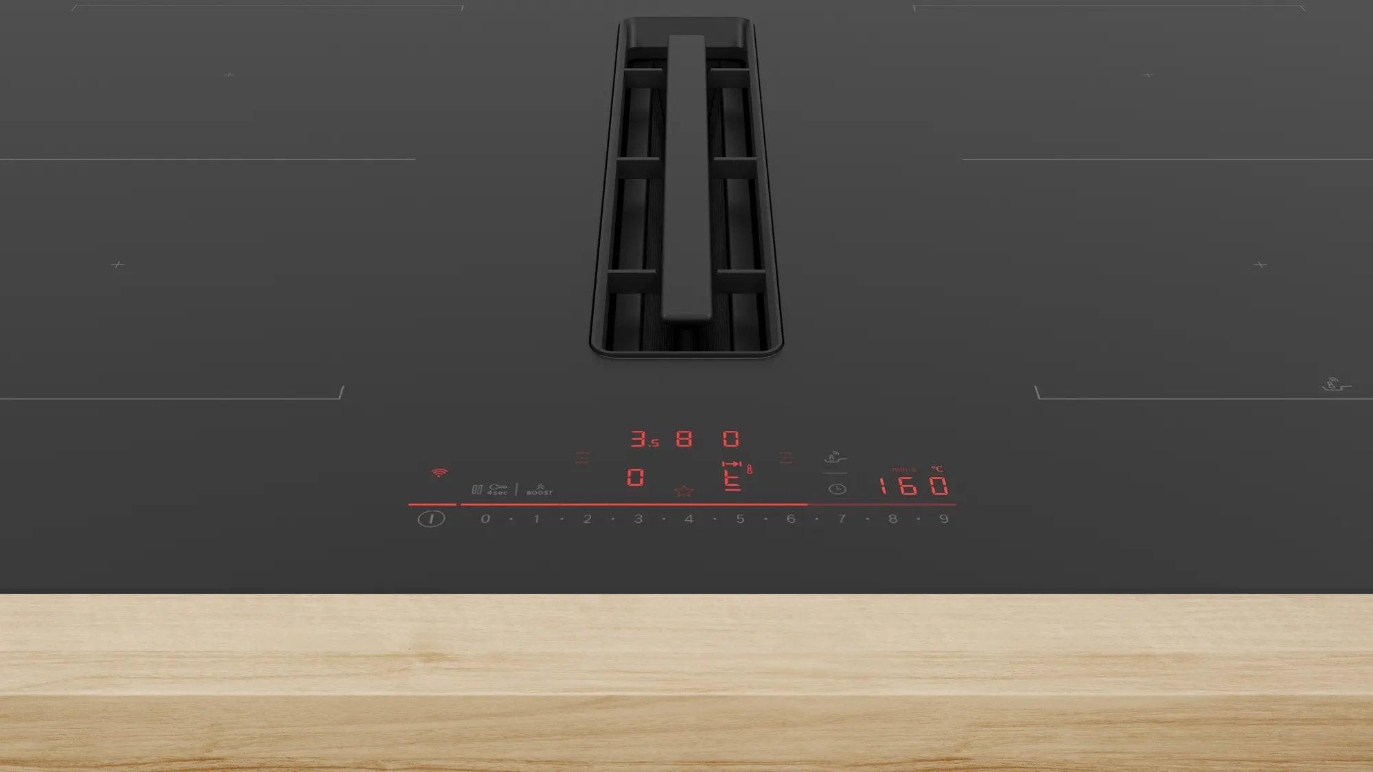 EAN 4242005433612 - Bosch Serie 6 PVQ811H26E hobs Negro Integrado 80 cm Con placa de inducción 4 zona(s) Campana integrada imagen 2