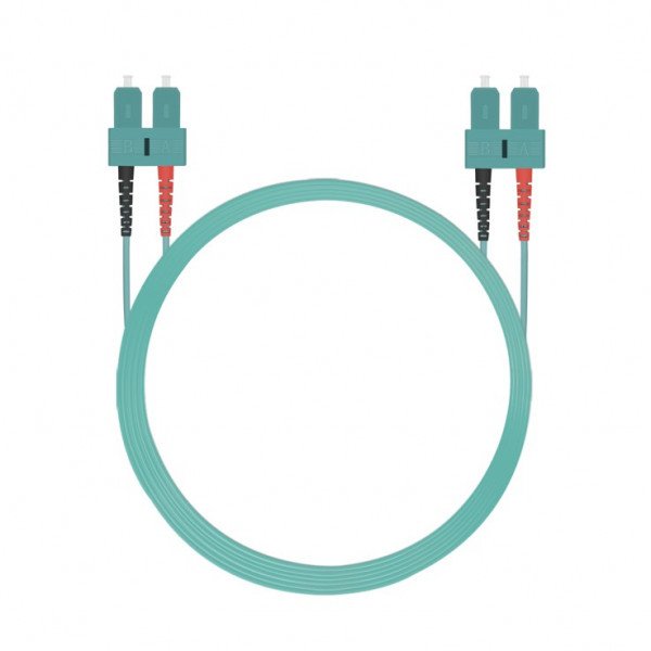 Helos Lwl Cable De Red Sc/Sc Duplex 50/125?M Om3 Aqua 15,0m