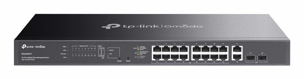 Tp-Link Es220gmp Switch Gestionado Gigabit Ethernet (10/100/1000) Energía Sobre Ethernet (Poe) Negro