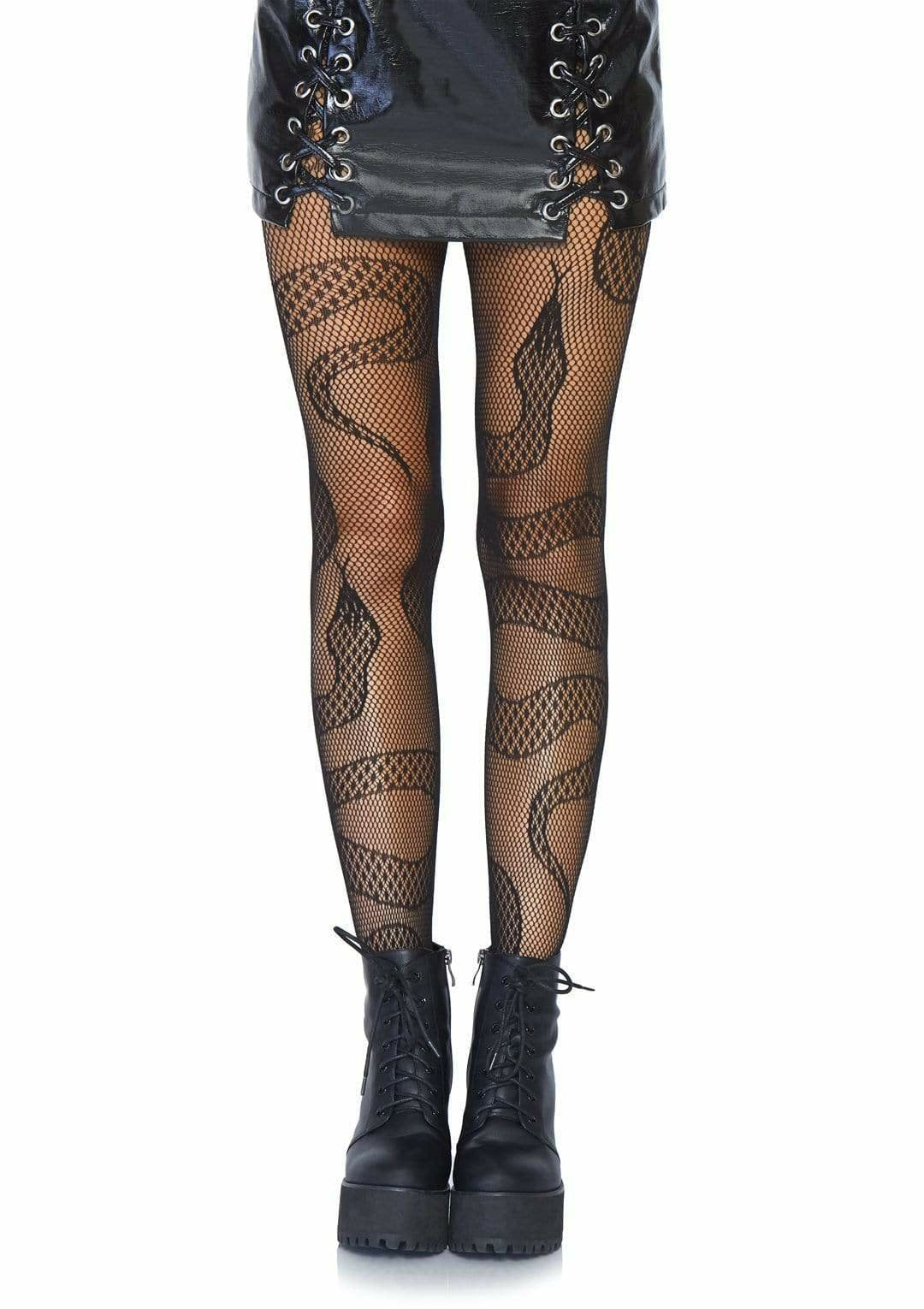 Leg Avenue - Medias De Red Serpientes Negro
