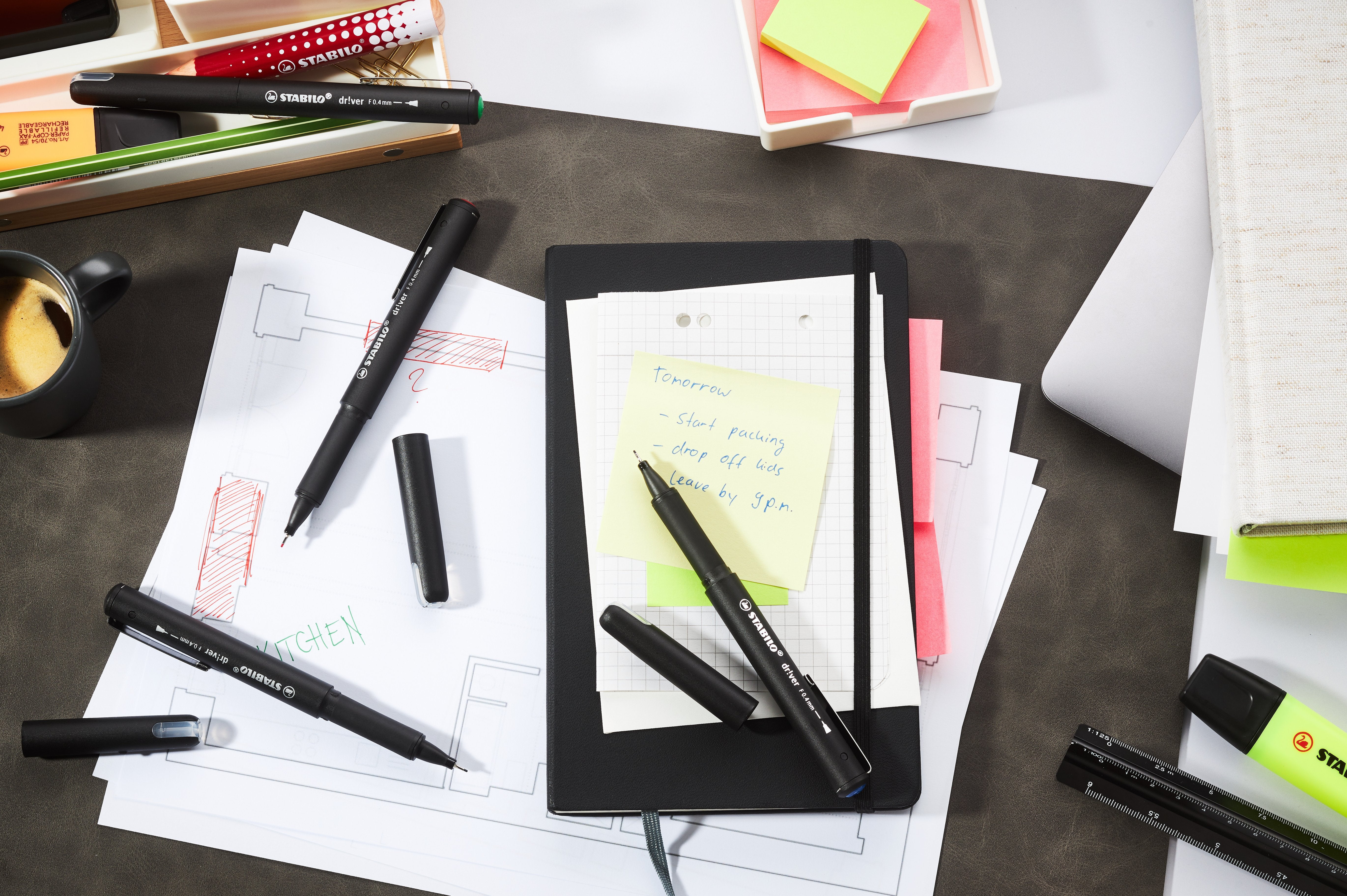 EAN 4006381614986 - STABILO dr!ver rotulador de punta fina Fino Negro, Azul, Verde, Rojo 4 pieza(s) imagen 6