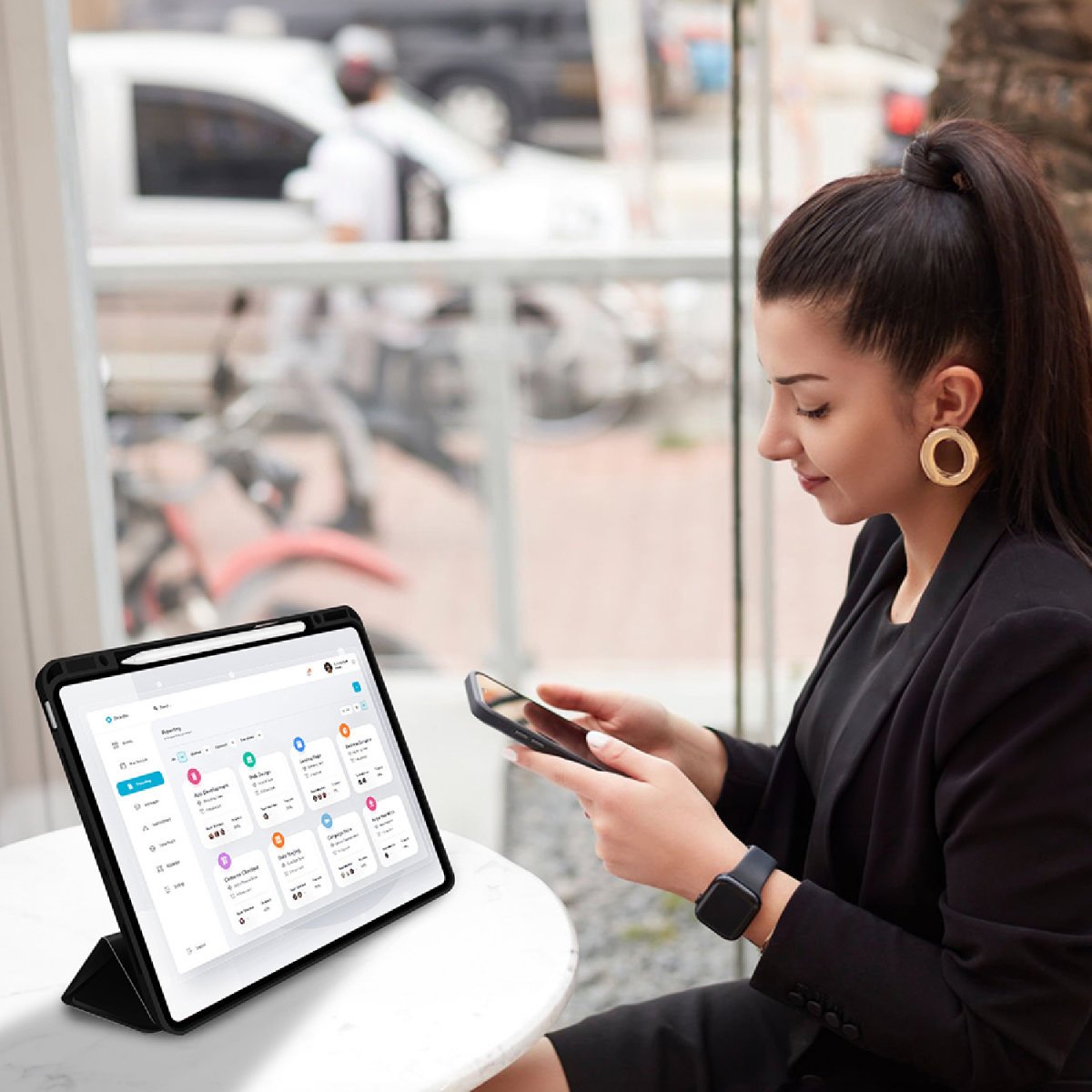 Funda 4smarts Folio Basic Para Apple Ipad Pro 13" (M4, 2024)