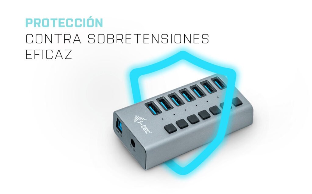 EAN 8595611702938 - i-tec U3CHARGEHUB7 cargador de dispositivo móvil Universal Gris Corriente alterna Carga rápida Interior imagen 7