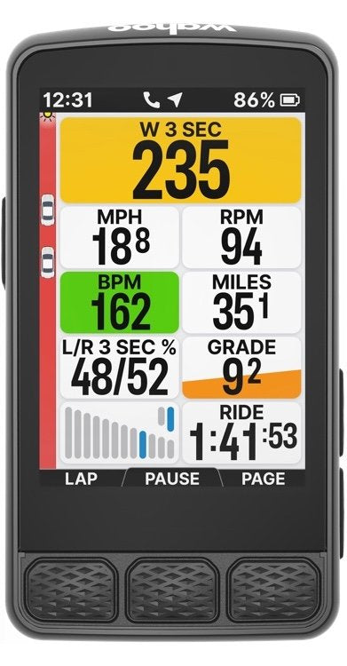 Wahoo Trackr Radar Led Rücklicht, Negro