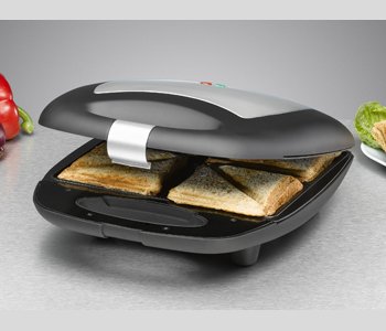 Sandwichera Rommelsbacher St 1410 Acero Inoxidable/Negro St 1410