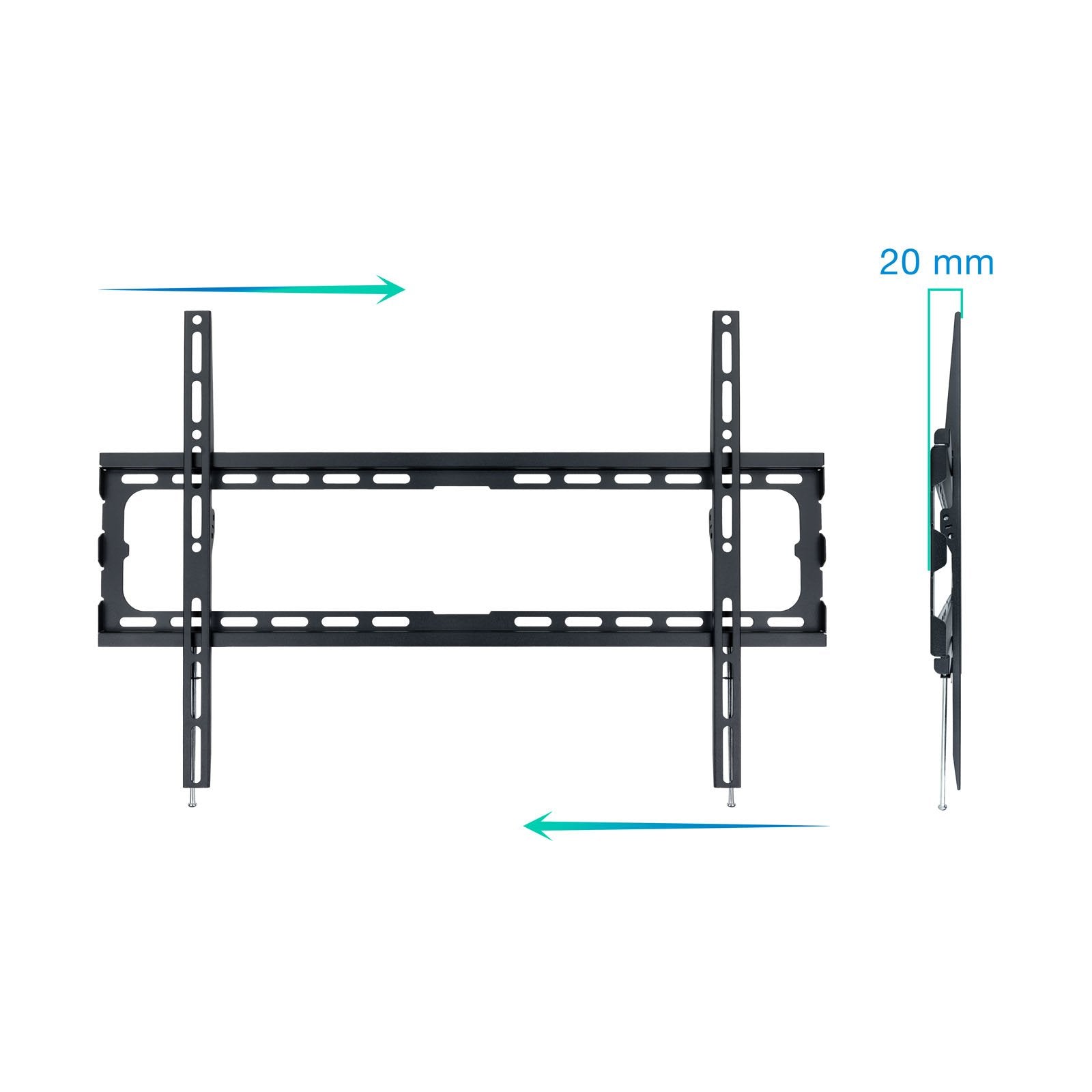 EAN 8433281011960 - TooQ LP1080F-B soporte para TV 2,03 m (80") Negro imagen 2