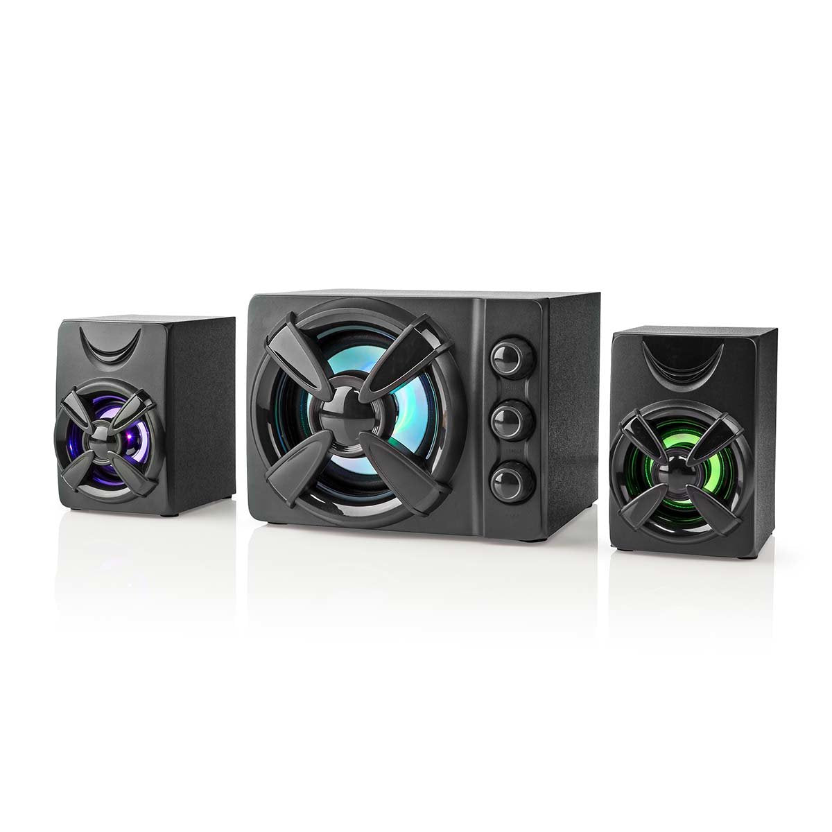 Nedis Altavoces Gaming Altavoz: 2.1 Alimentado Por Usb 3.5 Mm Macho 33 W Led