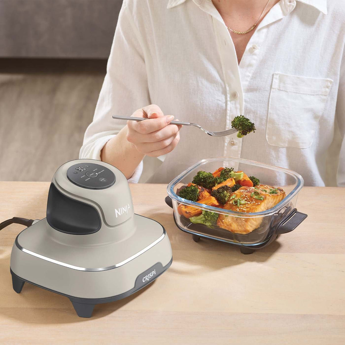 EAN 0622356317610 - Ninja CRISPi Sencillo 4,5 L 1700 W Freidora de aire caliente Gris, Color piedra, Transparente imagen 5