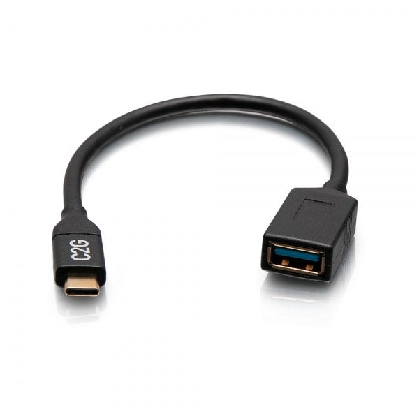 C2g Usb-C Male To Usb-A Female Superspeed Usb 5gbps Adapter Converter Cable Usb Usb Tipo A (H) A Usb-C (M) Usb 3.2 Gen 1 30 V 15 Cm Moldeado Negro