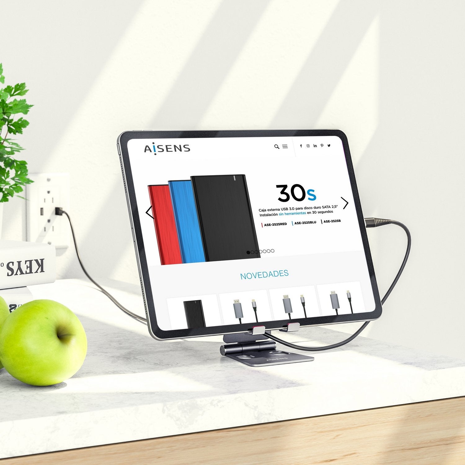 EAN 8436574705485 - AISENS MS2PM-088 soporte Soporte pasivo Teléfono móvil/smartphone, Tablet/UMPC imagen 5