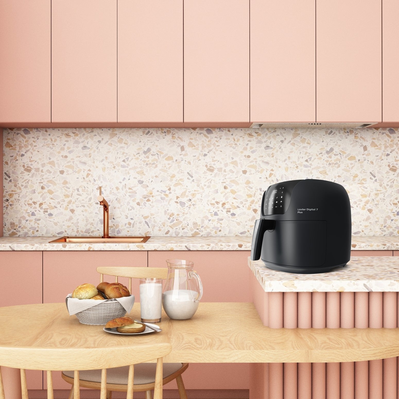 Freidora De Aire Solac S97203700 Fa1800 7,4l 1800w Negro Léviter Digital 7 Plus