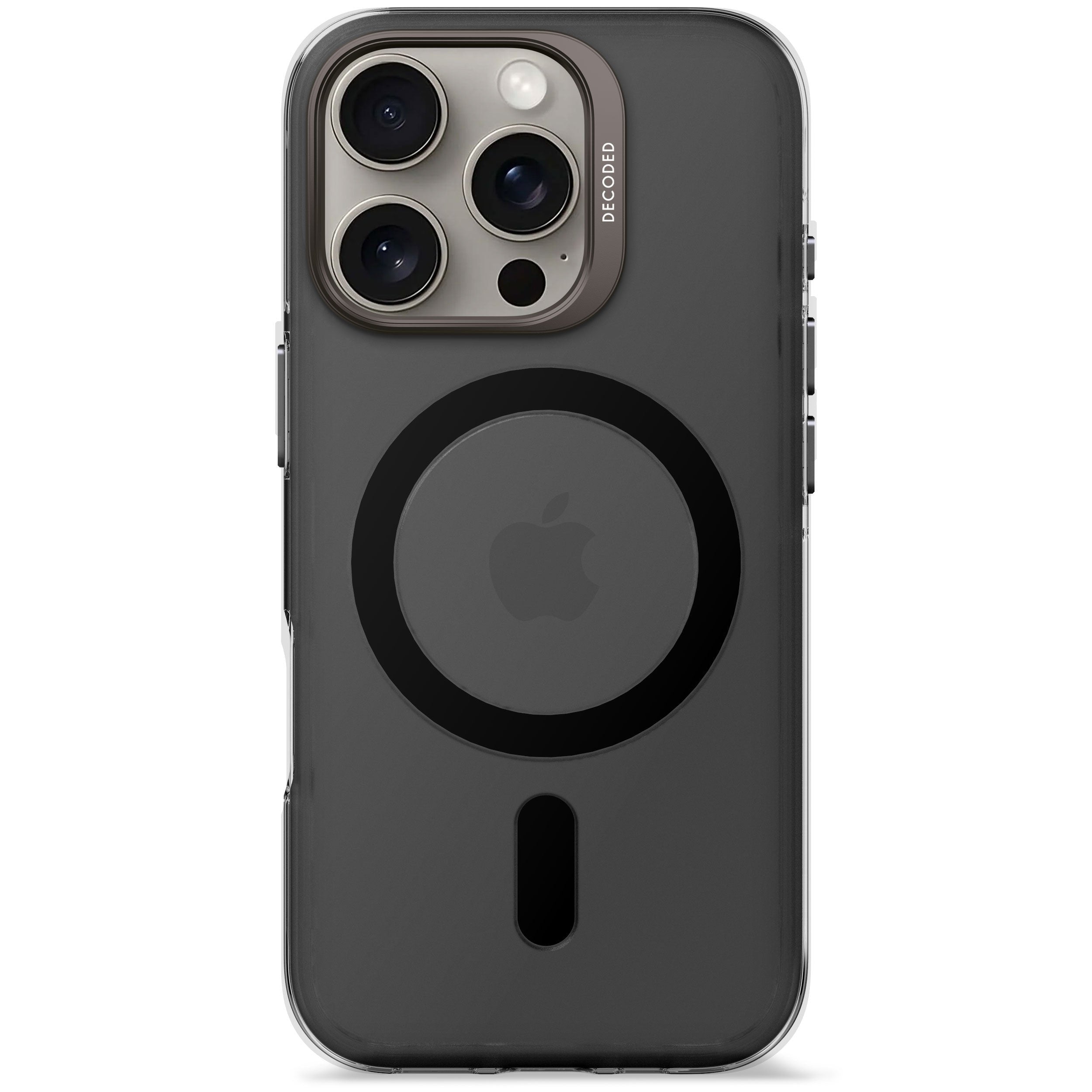 Decoded Recycled Plastic Backc. Iphone 16 Pro Transparent Black