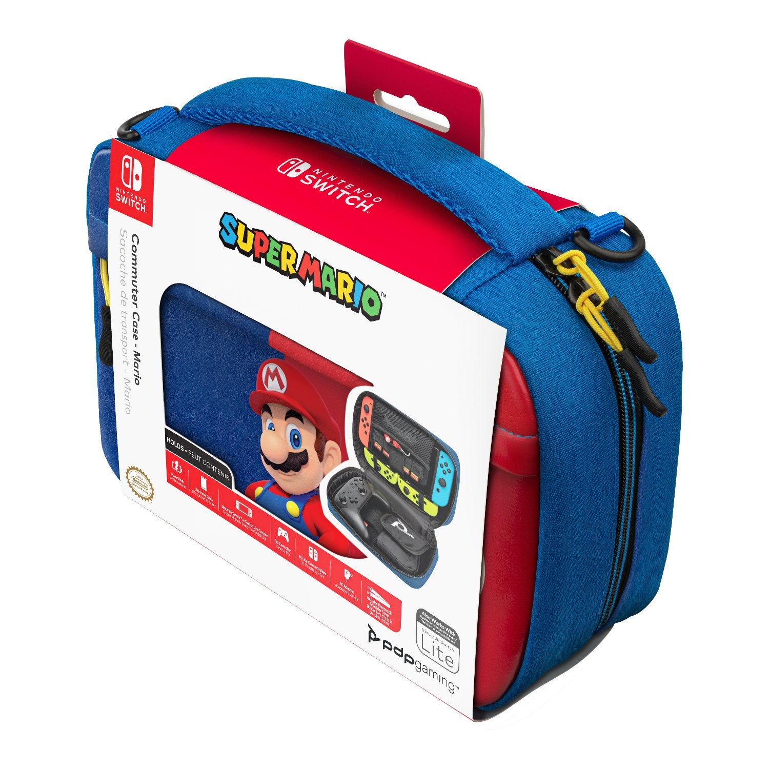 EAN 0708056068387 - PDP Commuter: Power Pose Mario Funda protectora rígida Nintendo Azul, Rojo imagen 4