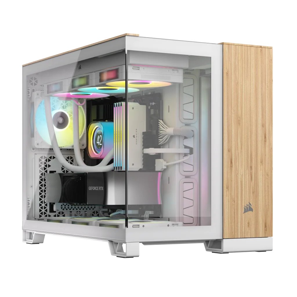 EAN 0840006688907 - Corsair CC-9011288-WW carcasa de ordenador Midi Tower Bamboo, Blanco imagen 1