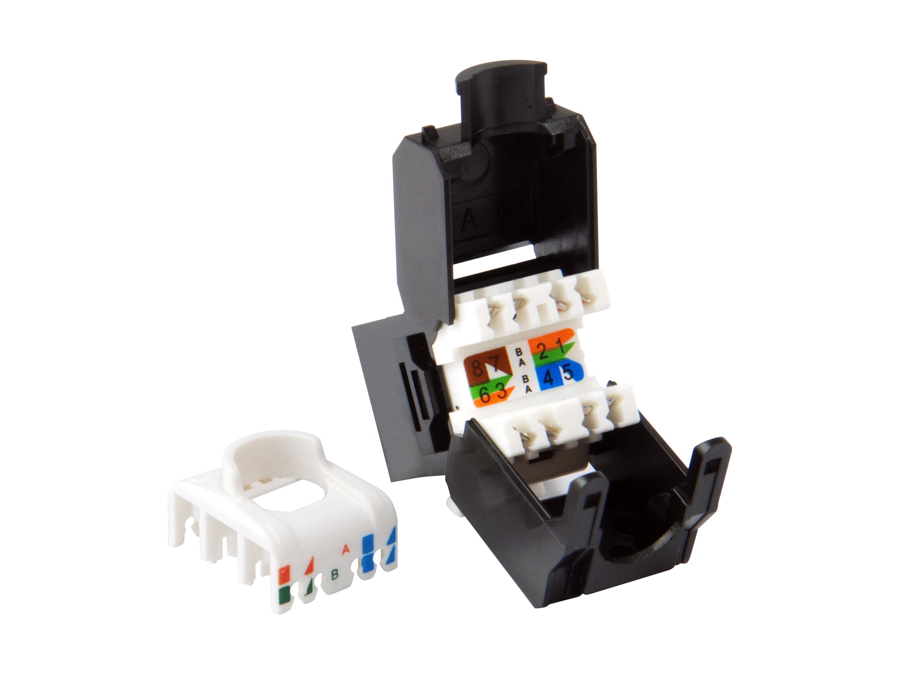 Equip Kit 8 Uds Conector Hembra Rj45 Utp Cat6a Panel Keystone Tool Free Ref- 769226