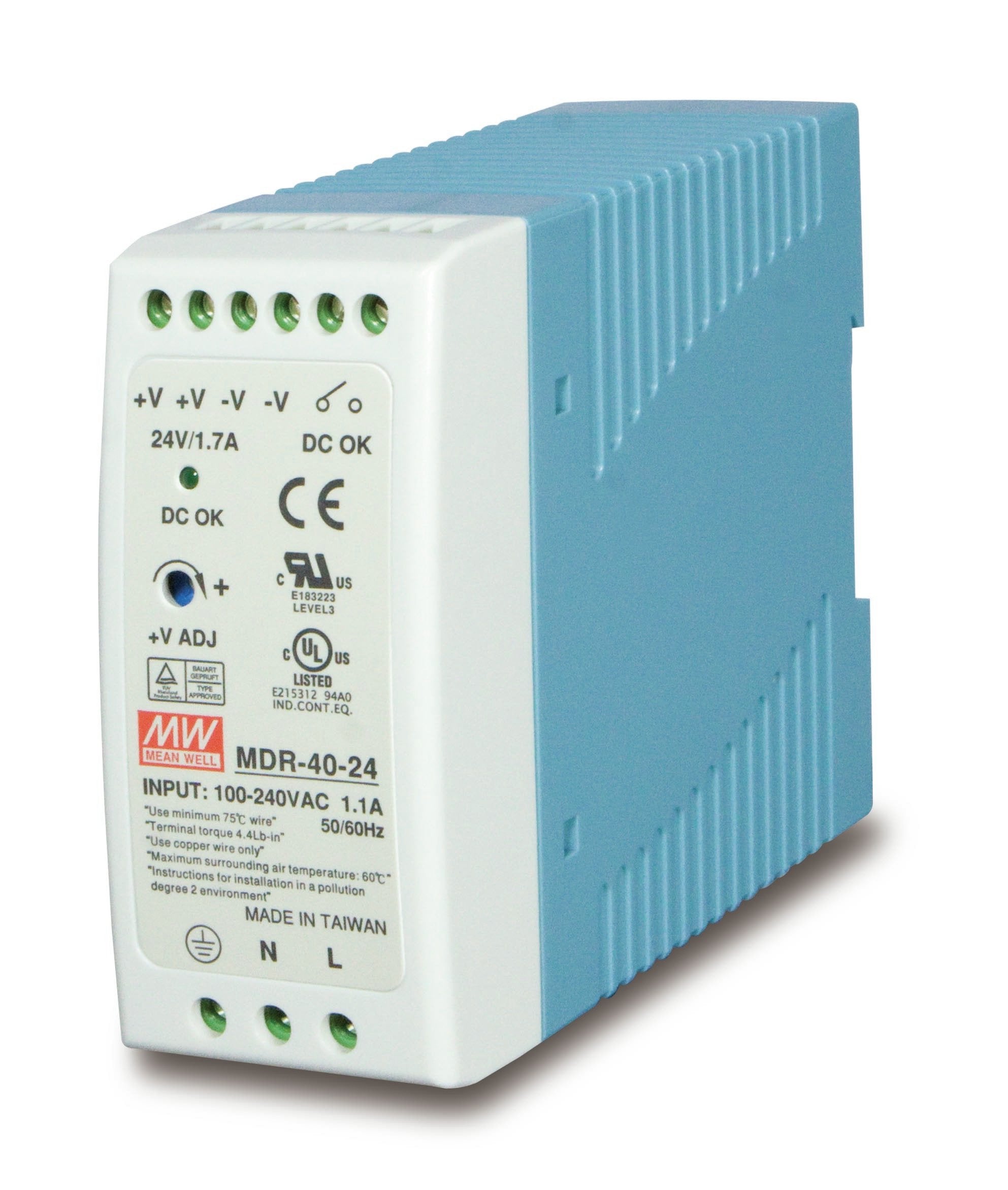 EAN 4711605283298 - PLANET PWR-40-24 unidad de fuente de alimentación 40 W Azul, Blanco imagen 1