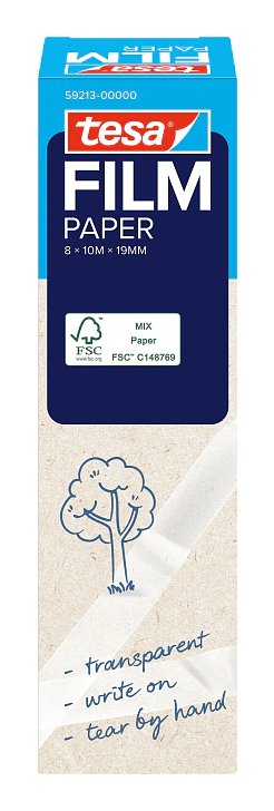 Tesafilm Papier 8x 10mx19mm Transp. Zum Beschriften Faltsch.