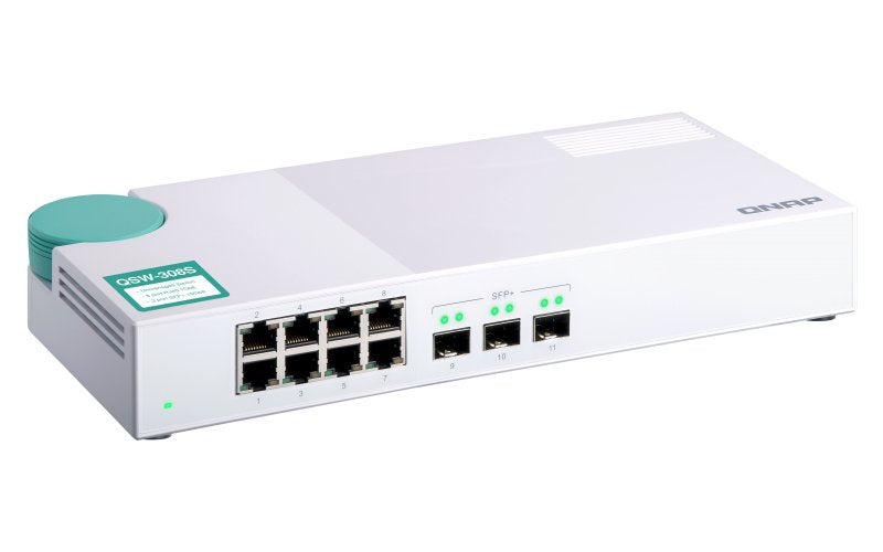 EAN 0885022017966 - QNAP QSW-308S switch No administrado Gigabit Ethernet (10/100/1000) Blanco imagen 9