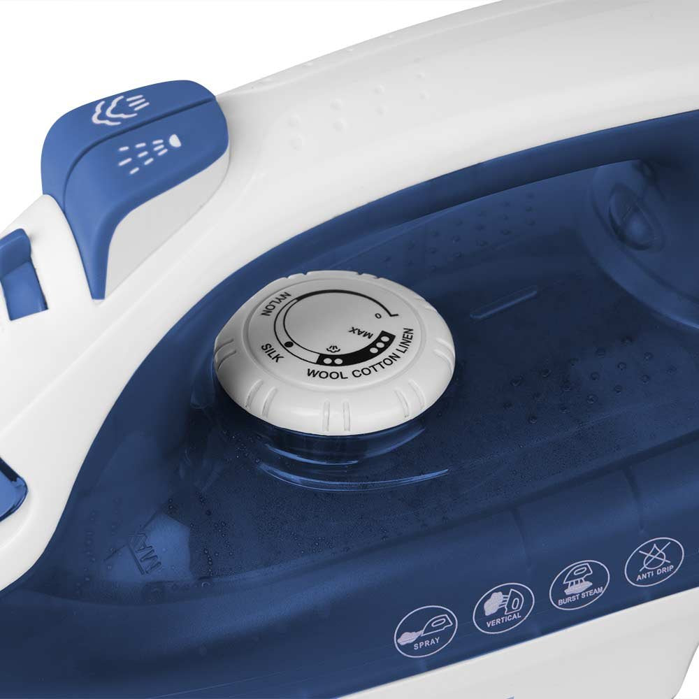 EAN 8435568406384 - Orbegozo SV 2250 plancha Plancha vapor-seco Suela de cerámica 2200 W Azul, Blanco imagen 5