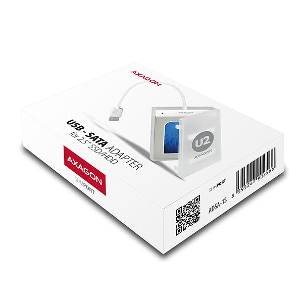 EAN 8595247902566 - Axagon ADSA-1S caja para disco duro externo Carcasa de disco duro/SSD Blanco 2.5" imagen 7