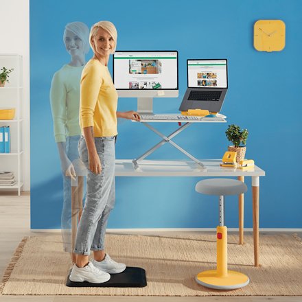 EAN 4002432129348 - Leitz Ergo Cosy Soporte para ordenador portátil Amarillo 43,2 cm (17") imagen 6