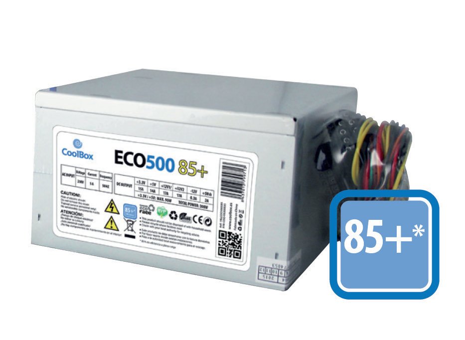 Fuente De Alimentacion Coolbox Atx 500w Eco+ 85% Efi (10)