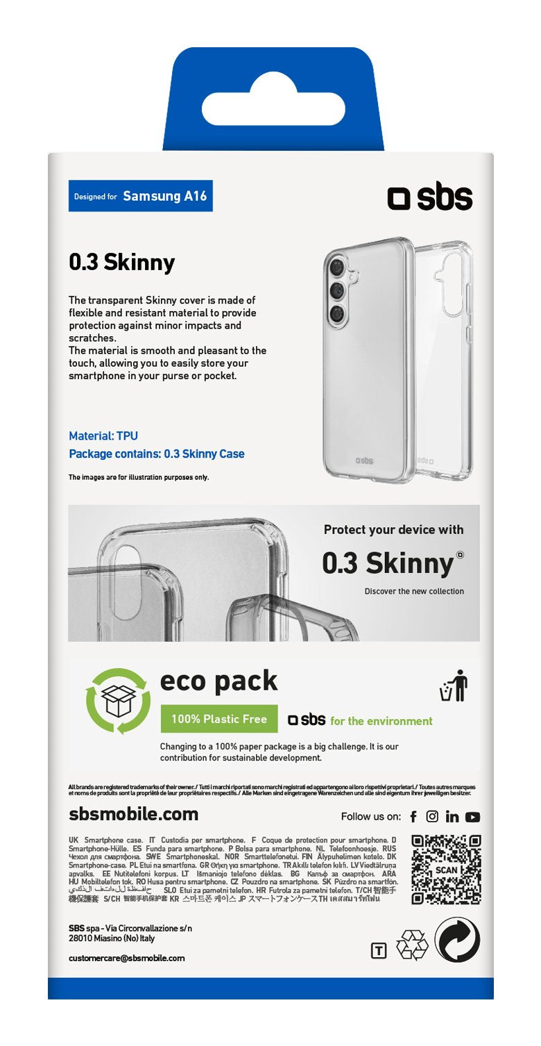 EAN 8018417494161 - SBS TESKINSAA16 funda para teléfono móvil 17 cm (6.7") Transparente imagen 3