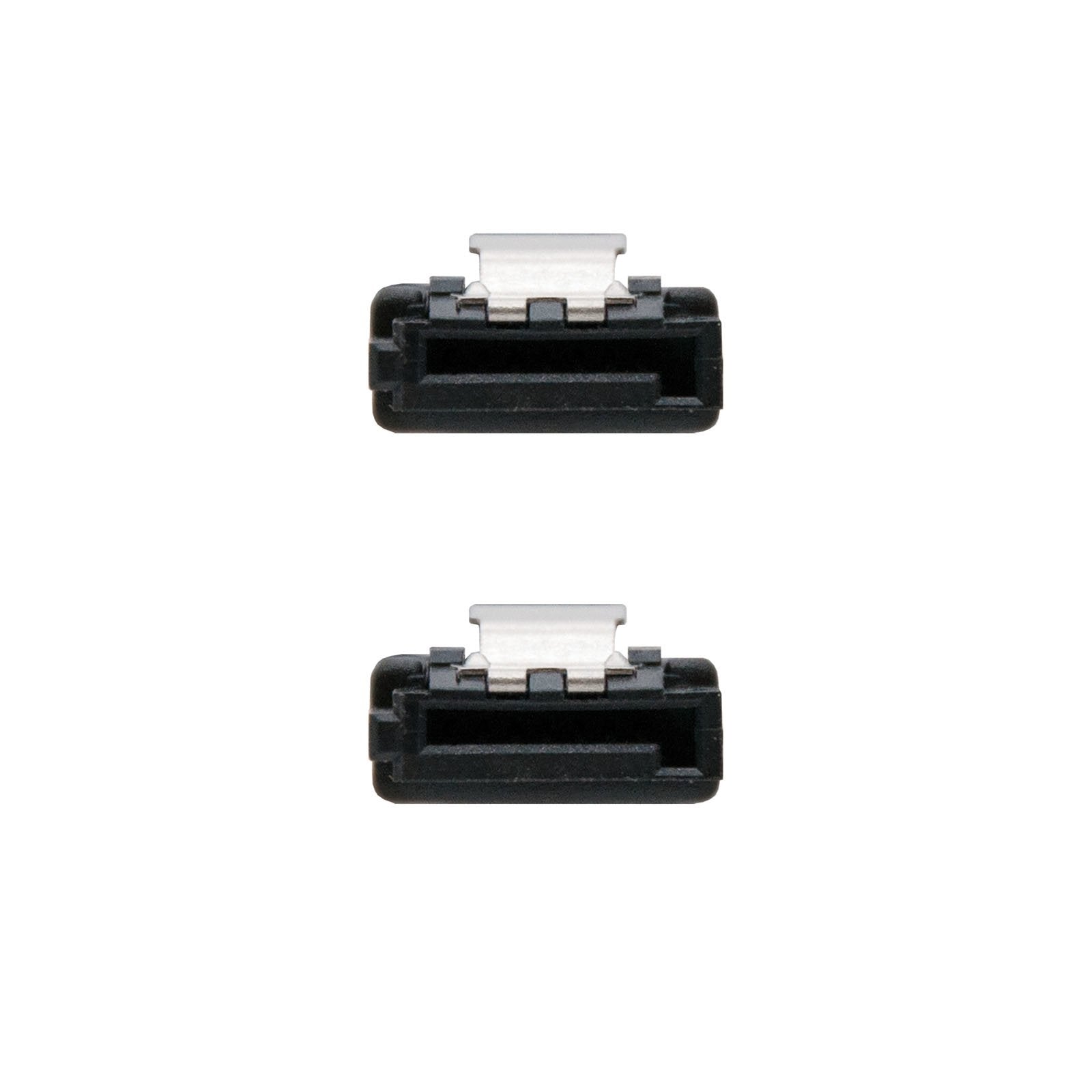 Nanocable Cable Datos Sata Iii 6gbps Con Anclajes 0.50m - Negro