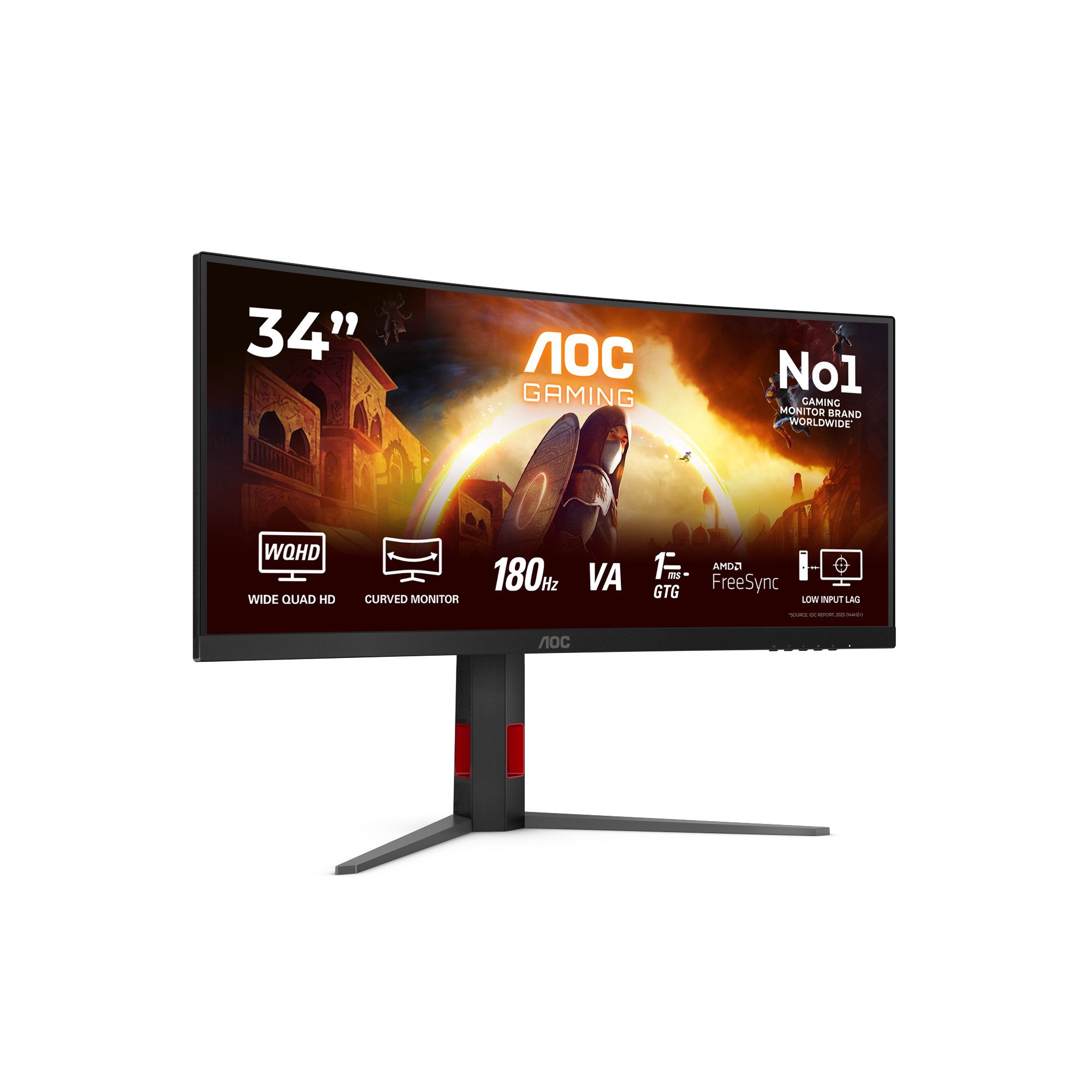 EAN 4038986612708 - AOC G4 CU34G4/69 pantalla para PC 86,4 cm (34") 3440 x 1440 Pixeles Negro, Rojo imagen 2