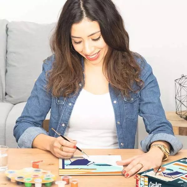 Juego De Pared De La Galería Ravensburger Creart - En La Playa, Pintura 23901