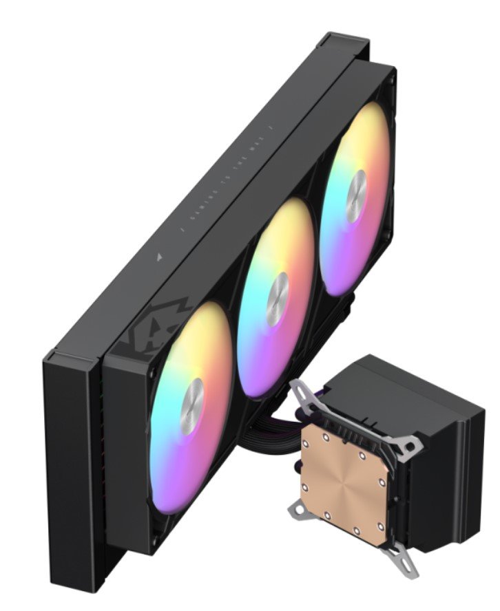 Gamemax Cpu Liquid Cooler Glacier 360 Lcd Black