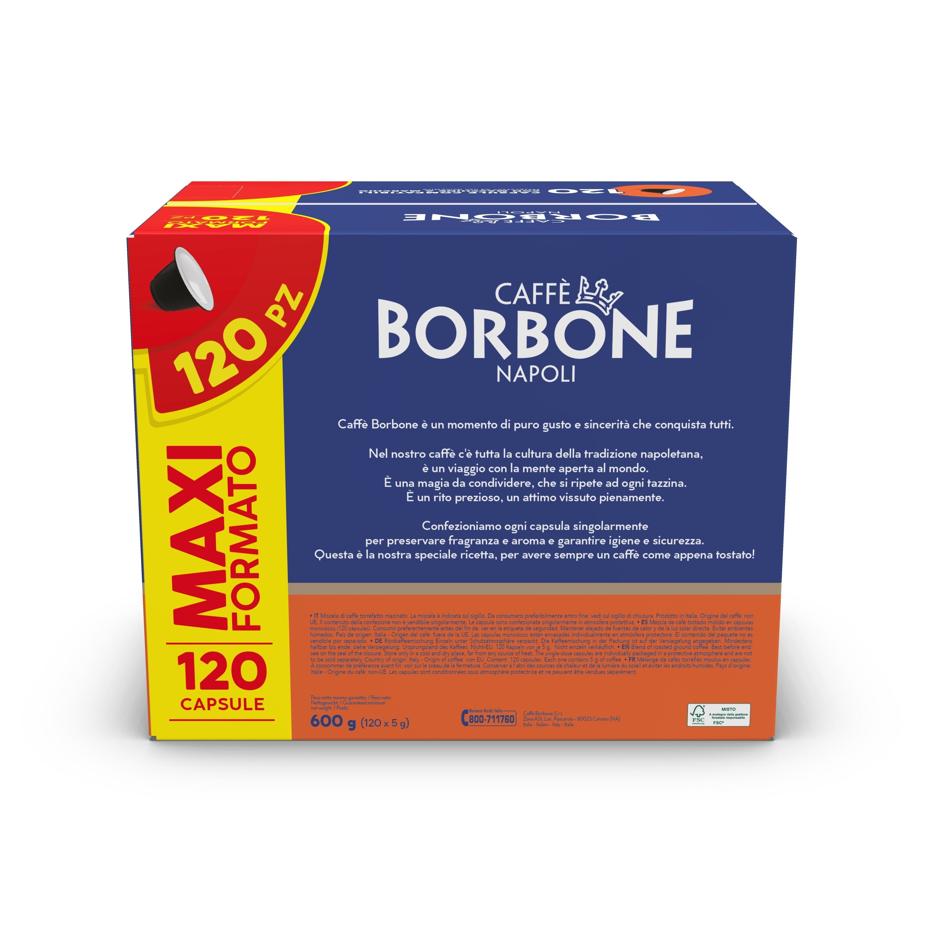 Borbone Capsule Comp. Nespresso Miscela Nobile (Blu) 120pz
