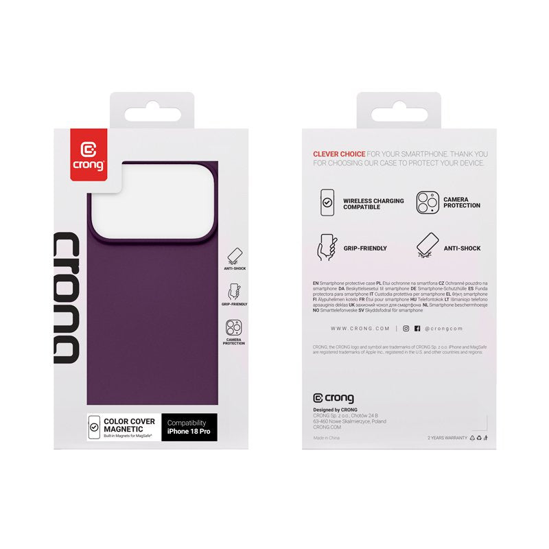 Etui Color Cover Magsafe Iphone 18 Pro Sliwkowe