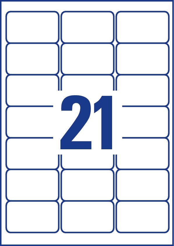 Avery Etiquetas Adhesivas 63,5x38,1mm Inkjet/Láser Para Sobres 21 X 100h Blanco