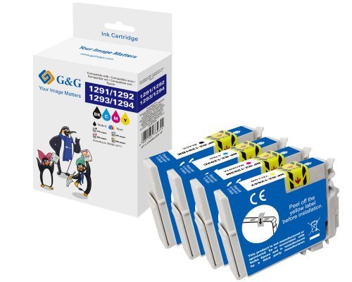 G&G Druckercartuchon 4er Set Para Epson T1295 C13t12954012