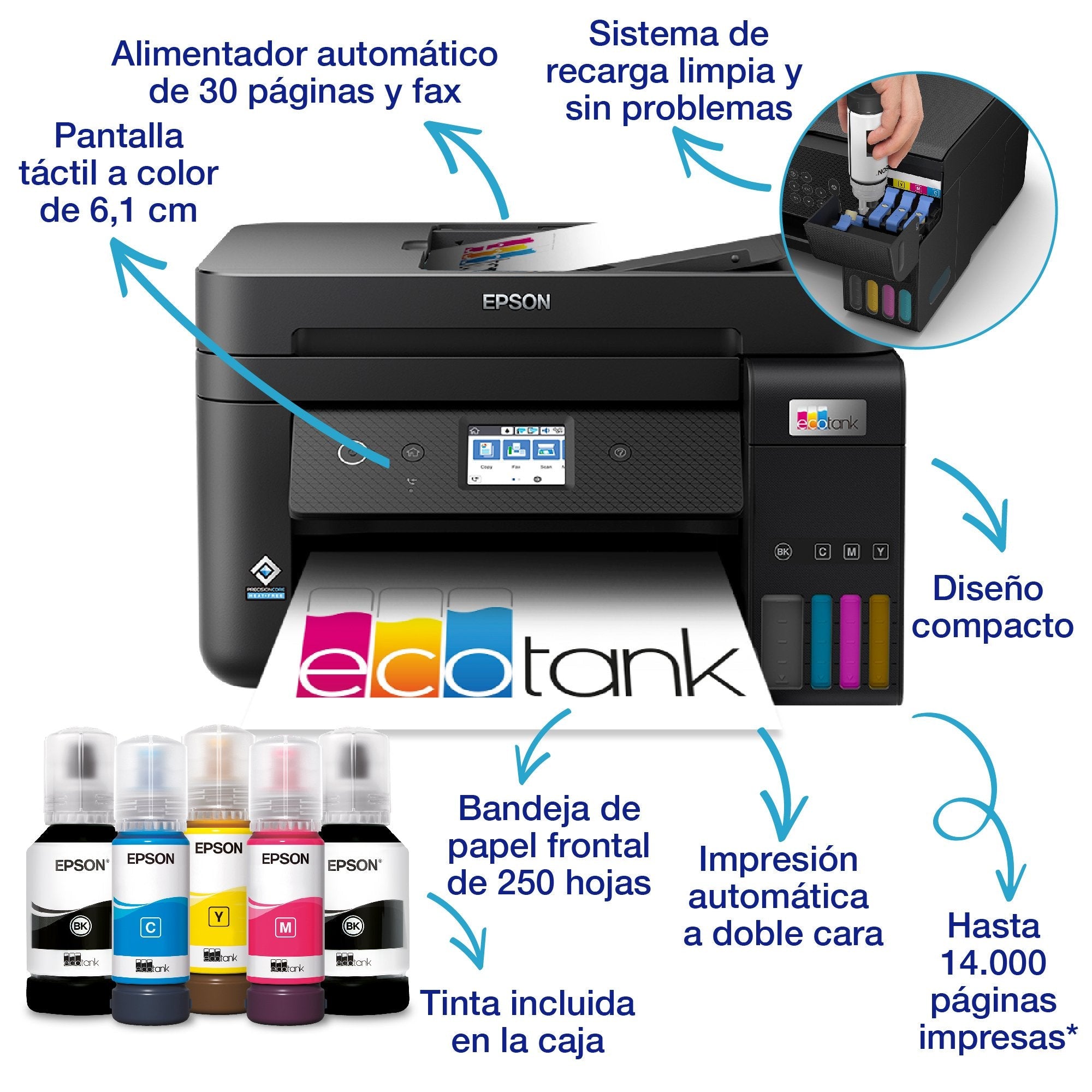 EAN 8715946683751 - Epson EcoTank ET-4850 Inyección de tinta 4800 x 1200 DPI 33 ppm Wifi imagen 34