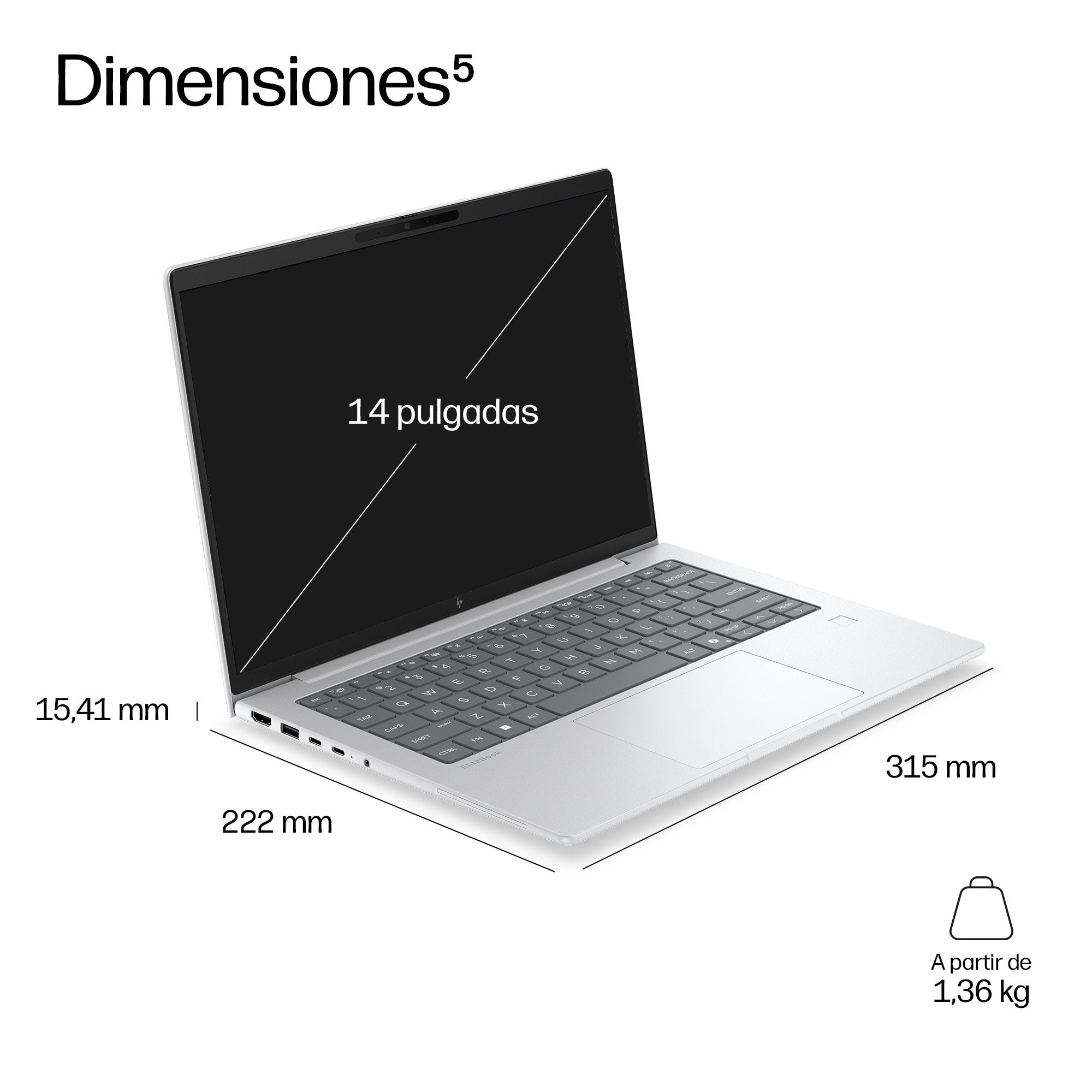 EAN 0826581572664 - HP EliteBook 6 G2q 14 inch Notebook Next Gen AI PC Copilot+ PC Portátil 35,6 cm (14") WUXGA 16 GB LPDDR5x imagen 5