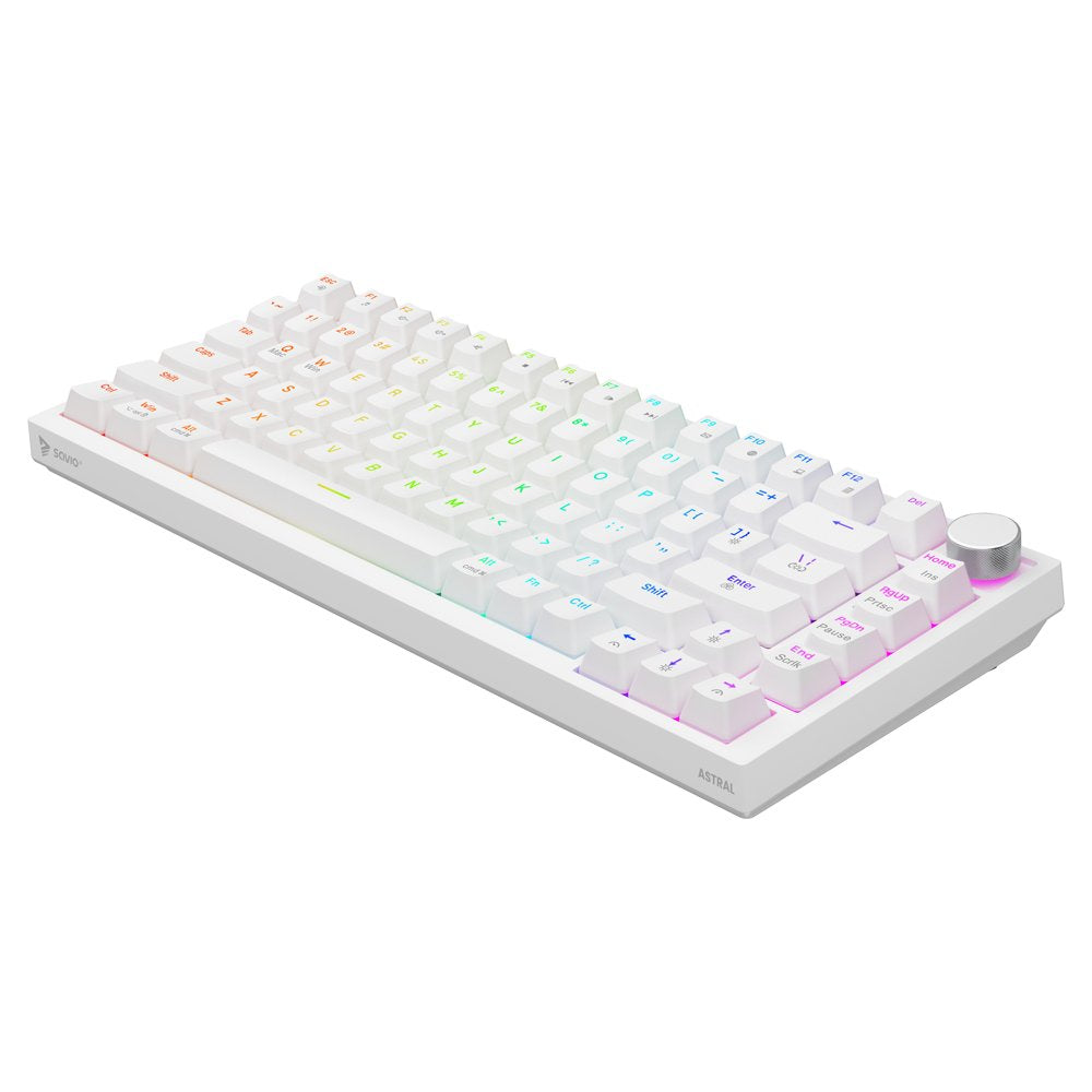 Savio Astral White Jade Teclado Juego Usb Qwerty Internacional De Ee.Uu. Blanco